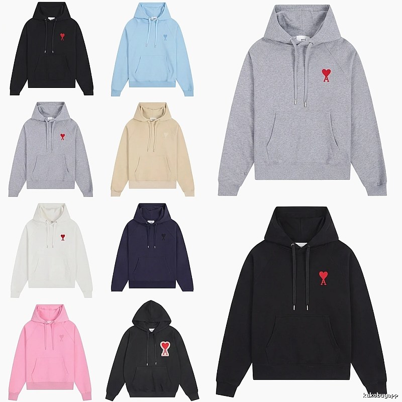 AMI Embroidered Heart Casual Hoodie