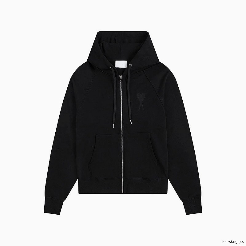 AMI Love Simple Style Black Hoodie