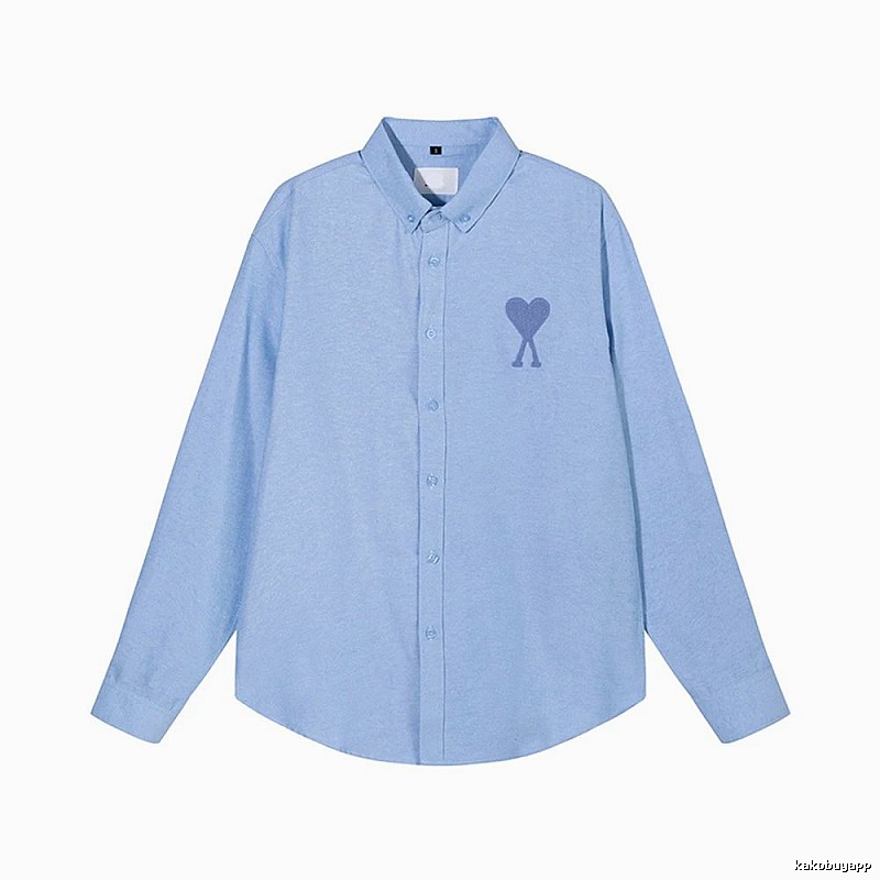 AMI Love Simple Style Blue Shirt
