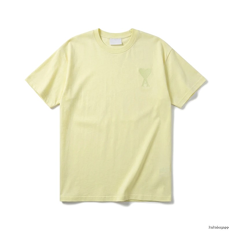 AMI Love Simple Style Yellow T-shirt