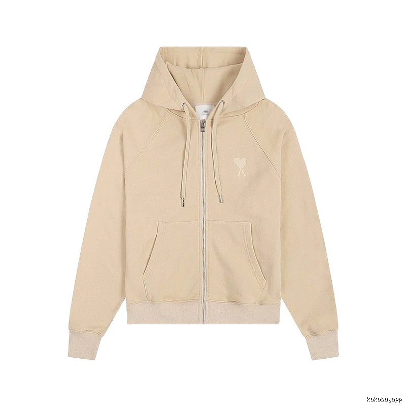 AMI minimalist style beige sweatshirt