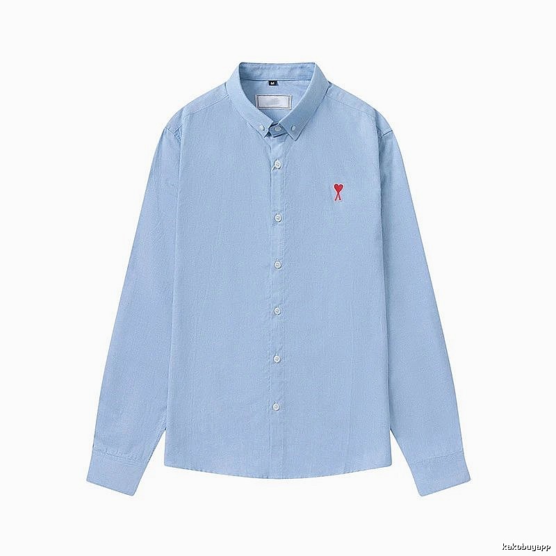 AMI minimalist style blue shirt
