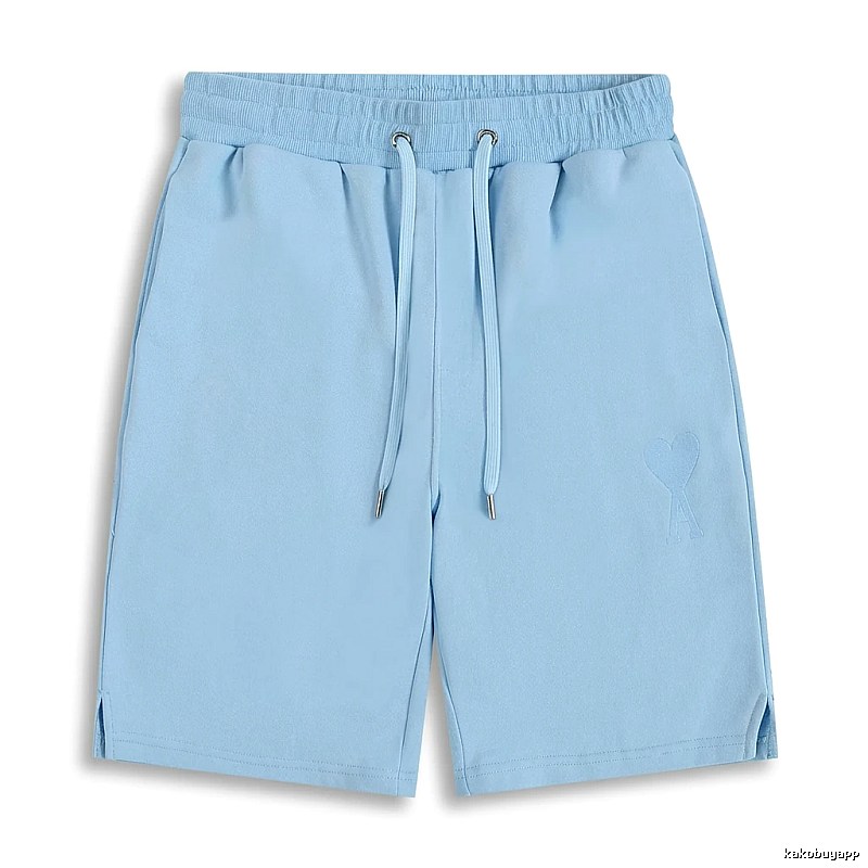 AMI minimalist style light blue shorts