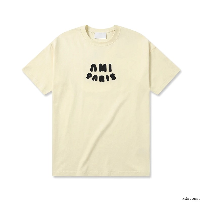 AMI Paris Casual Style Off-White T-shirt