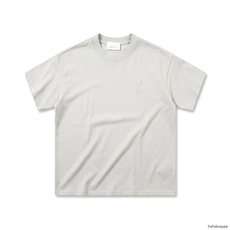 AMI Three-dimensional LOGO Simple White T-shirt