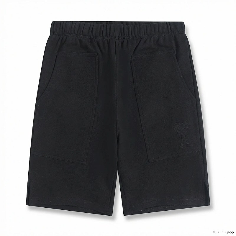 AMI Workwear Style Black Shorts