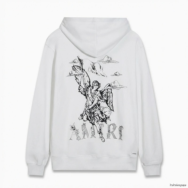 AMIRI Angel Print White Sweatshirt
