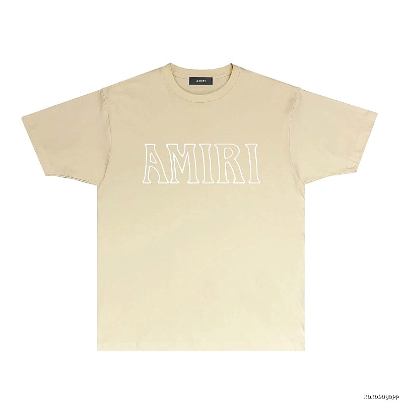 AMIRI Basic Style Simple Beige T-shirt