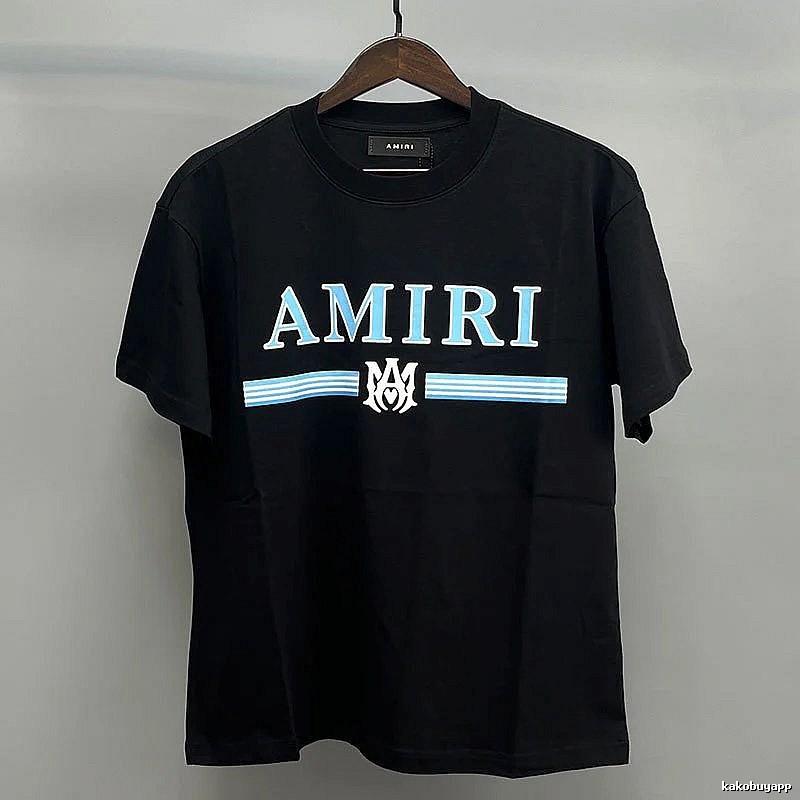 Amiri Black Blue Records Graphic T-Shirt Clean Finish