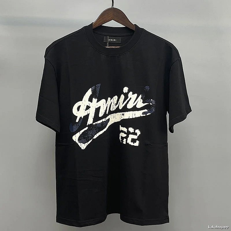 Amiri Black White Records Graphic T-Shirt Campus Look