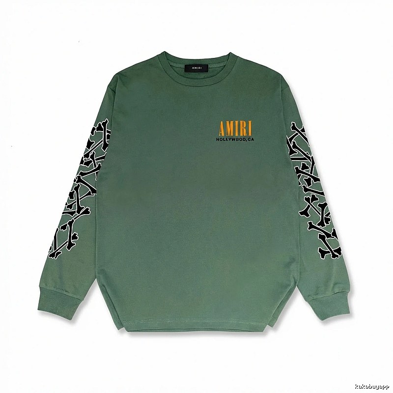 AMIRI Dark Style Olive Green Sweatshirt