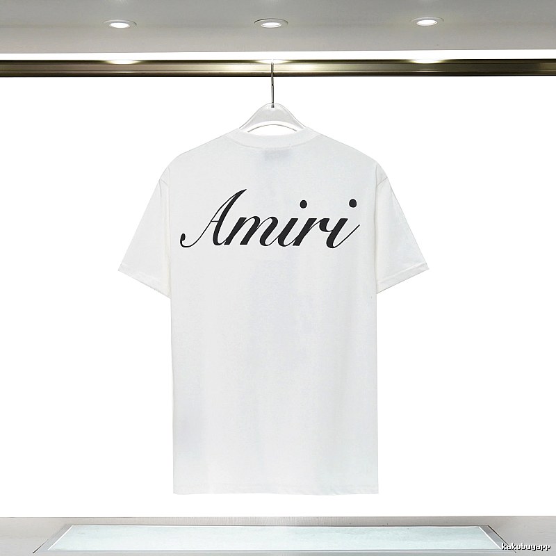Amiri Easy Match Graphic T-shirt White Blue Amiri for Leisure Wear