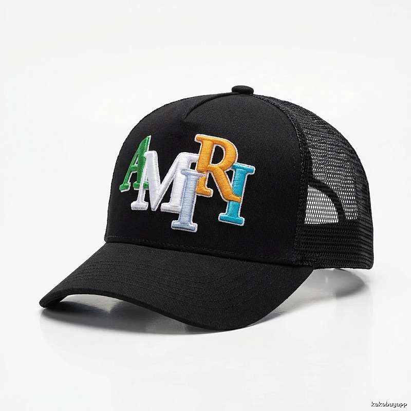 AMIRI letter embroidery black baseball cap
