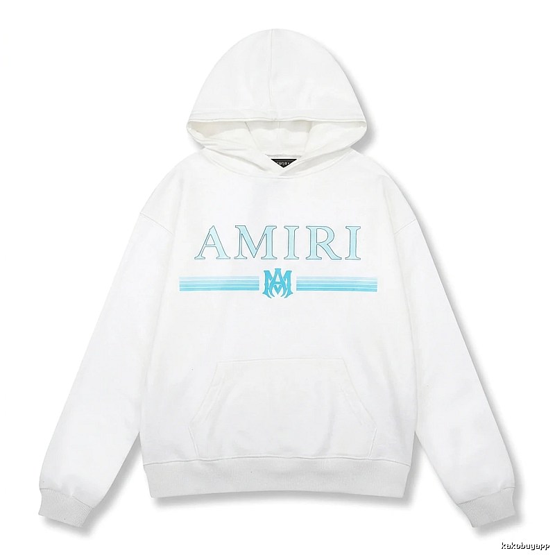 AMIRI letter - printed white hoodie