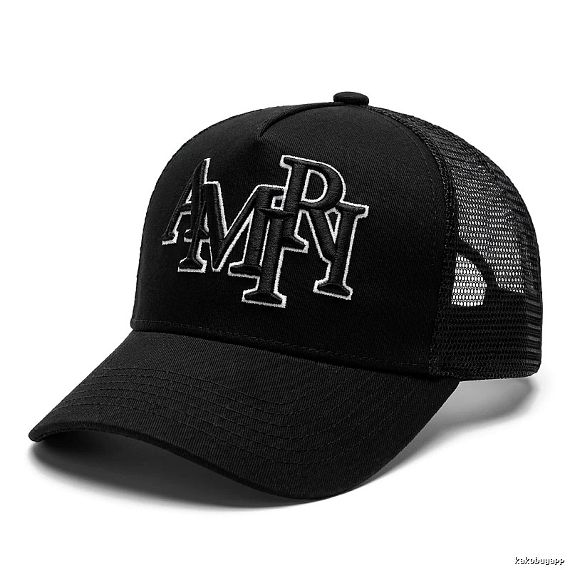 AMIRI letter-style black cap