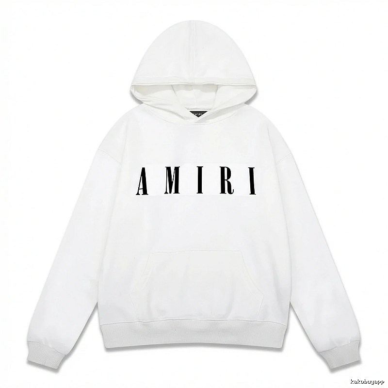 AMIRI minimalist style white hoodie