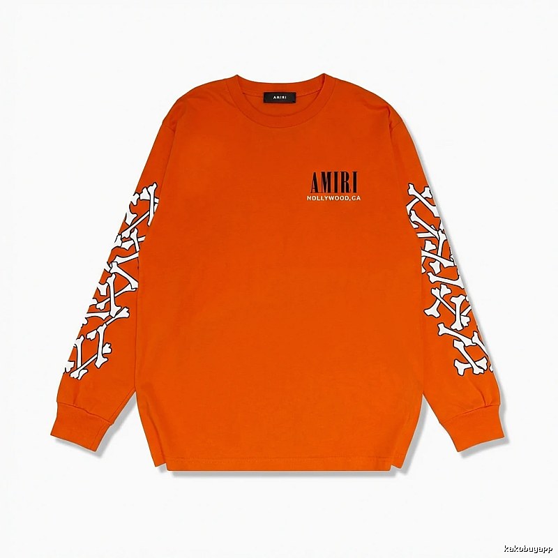 AMIRI orange sweatshirt with skull pattern