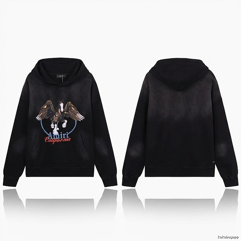 AMIRI Pegasus Retro Black Hoodie