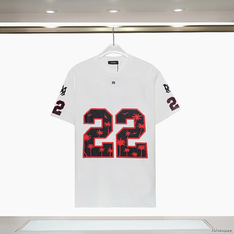 Amiri Resort Graphic T-shirt White Blue Amiri with Premium Look