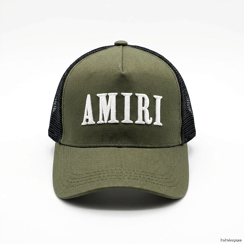 AMIRI Retro Style Olive Green Hat