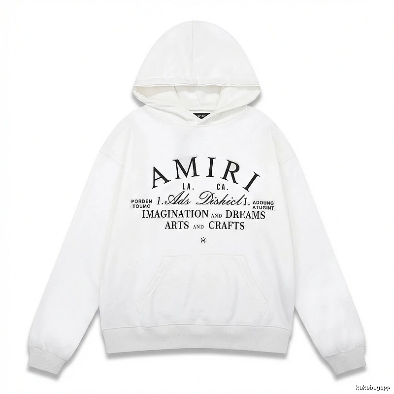 AMIRI retro-style white hoodie