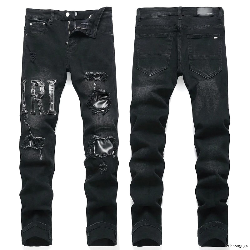 AMIRI Ripped Trendy Cool Black Pants