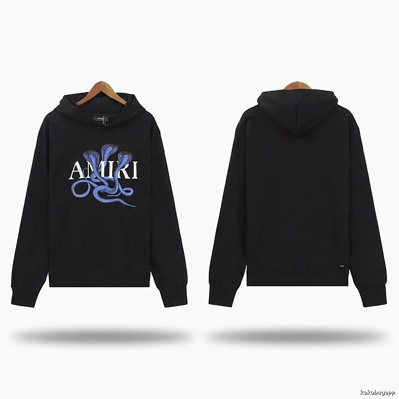 AMIRI Snake Pattern Trendy and Cool Black Sweatshirt