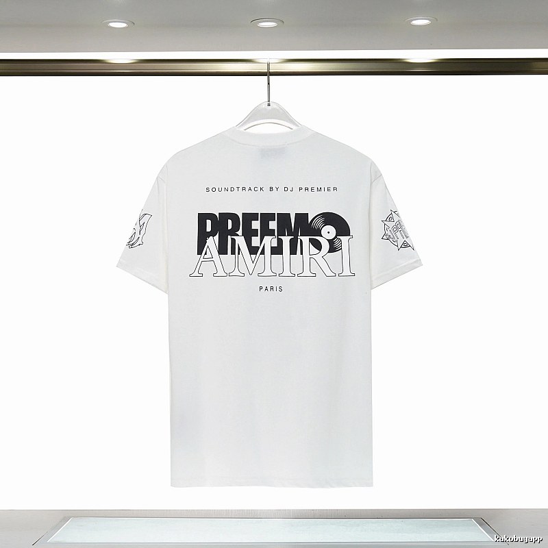 Amiri Sport Graphic T-shirt White Blue Amiri for Warm Weather
