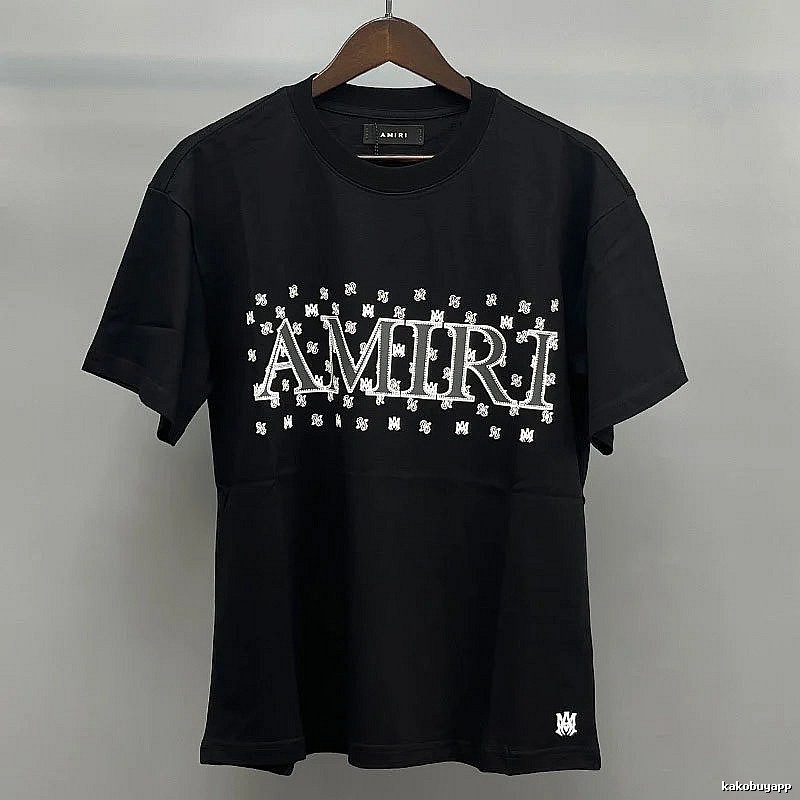 Amiri White Black Records Graphic T-Shirt Summer Styling