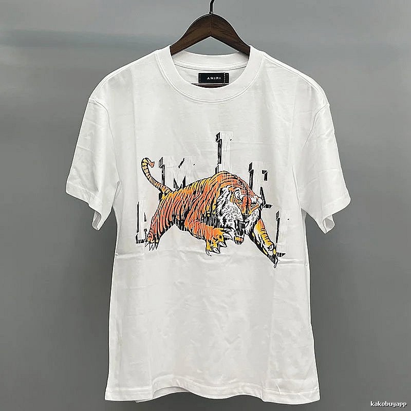 Amiri White Records Graphic T-Shirt Modern Fit