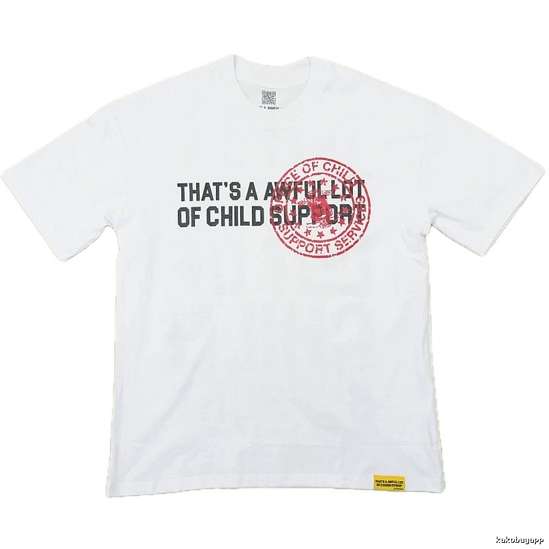 Awful Lot Stamped Street-Style White T-Shirt