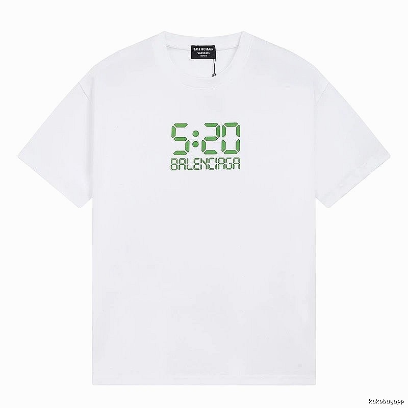 Balenciaga 5:20 Printed Trendy White T-Shirt