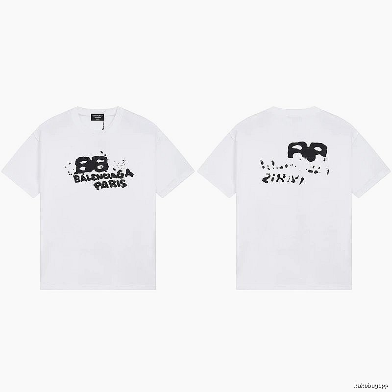 Balenciaga BB Print White T-shirt