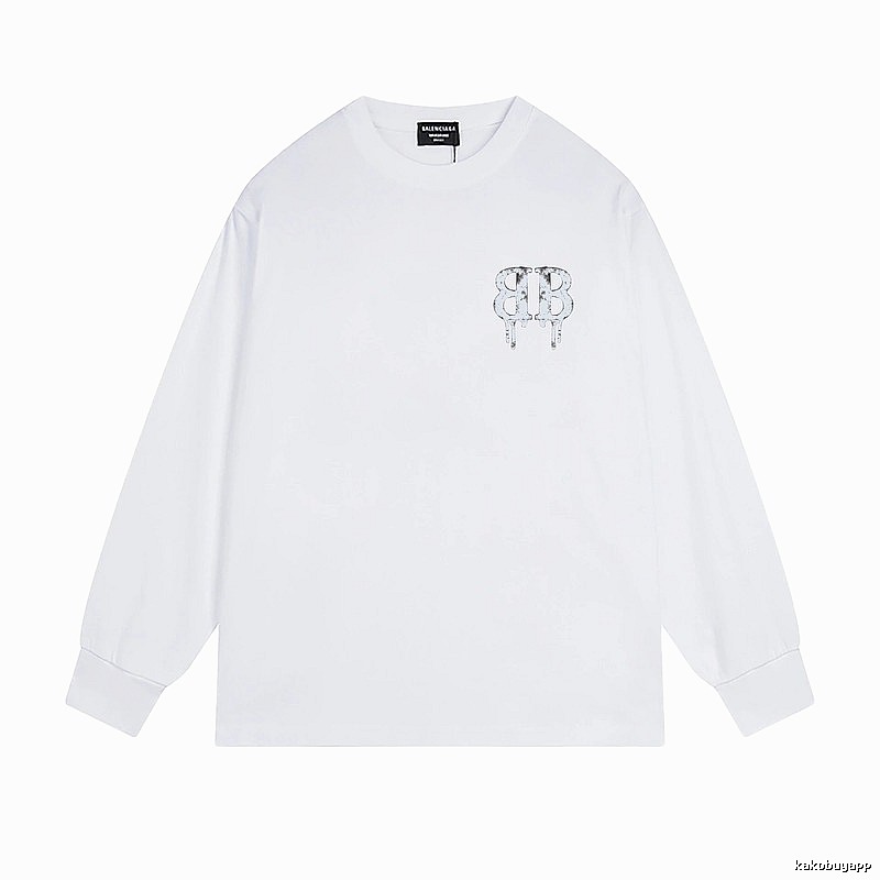Balenciaga BB-style white sweatshirt