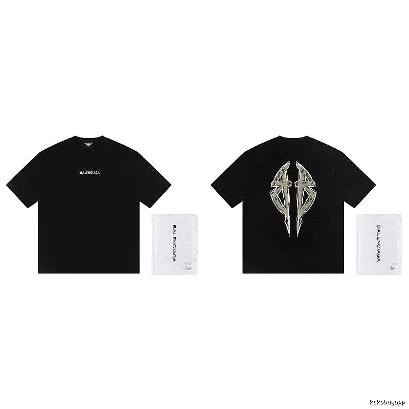 Balenciaga Double B Graffiti High Street Black T-Shirt
