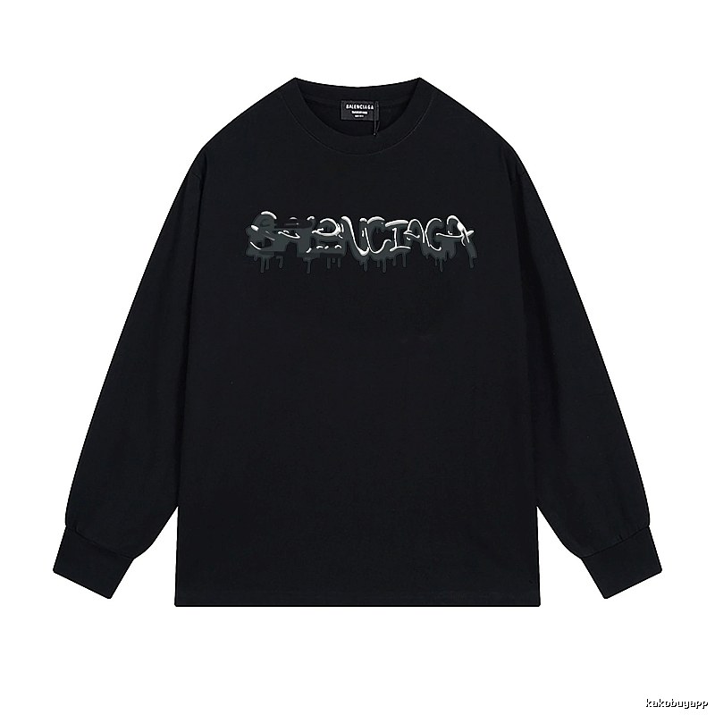 Balenciaga graffiti-style black long-sleeve