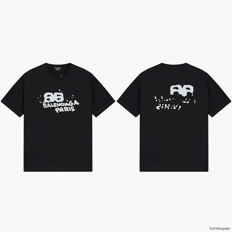 Balenciaga graffiti-style black T-shirt