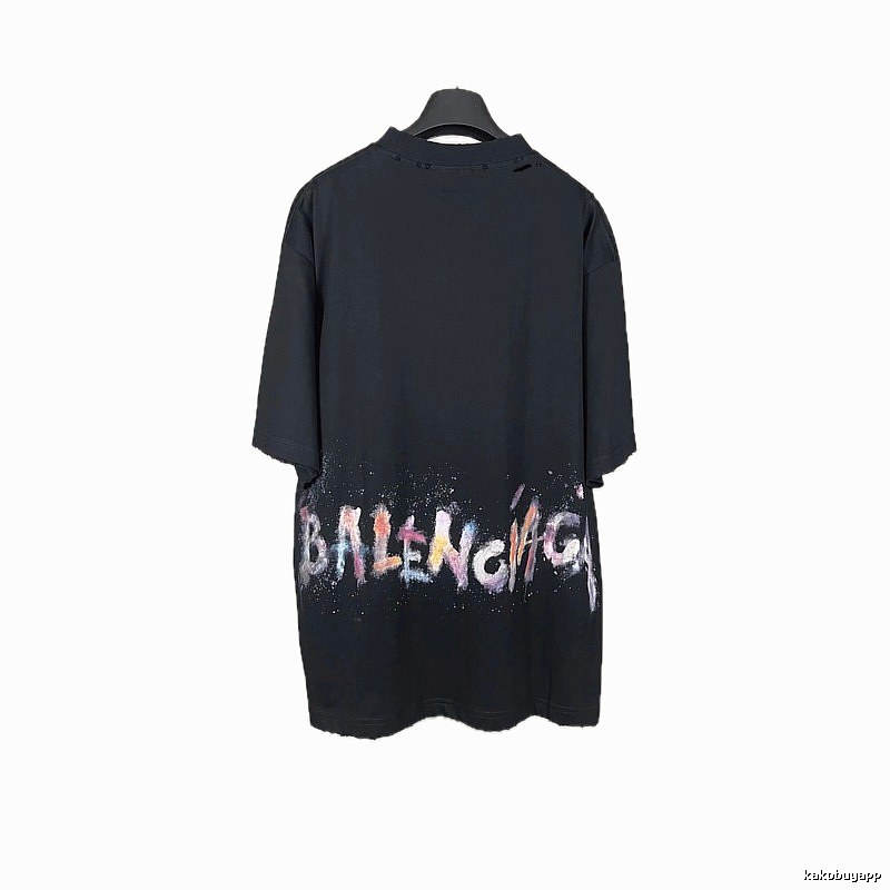 Balenciaga graffiti-style black T-shirt
