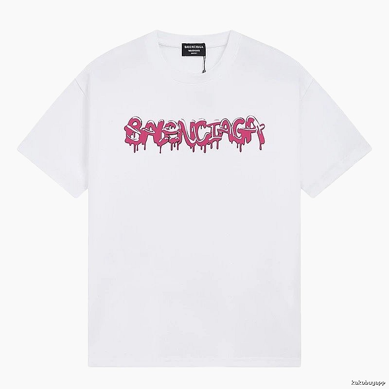 Balenciaga graffiti-style white T-shirt