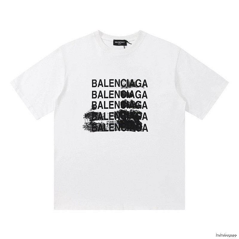 Balenciaga Graffiti Trendy Style White Short-sleeve T-shirt