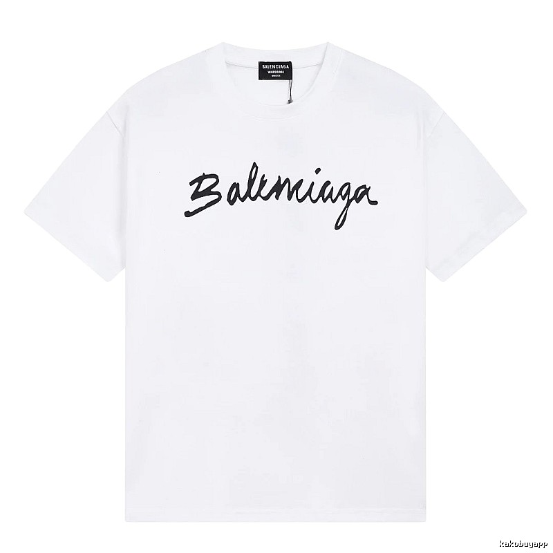 Balenciaga Handwritten Signature Casual White T-shirt
