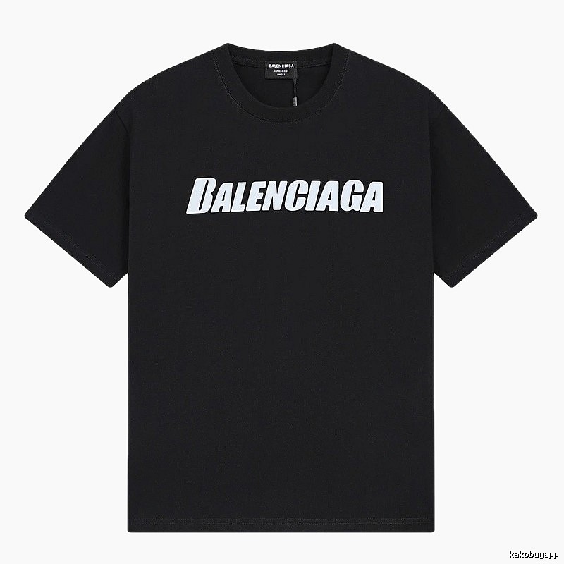 Balenciaga Letter Print Street Style Black T-Shirt