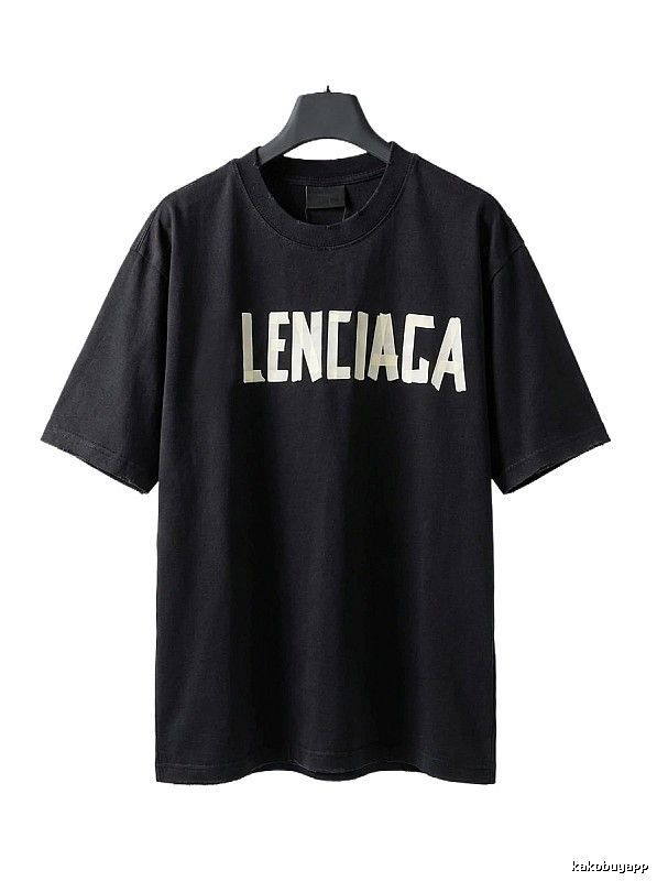 Balenciaga letter-style black T-shirt