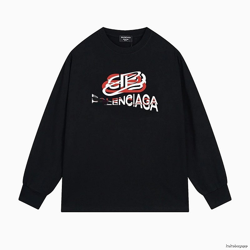 Balenciaga letter-style black T-shirt