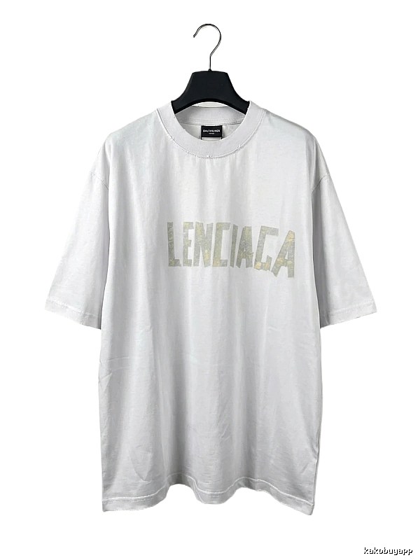 Balenciaga letter-style white T-shirt