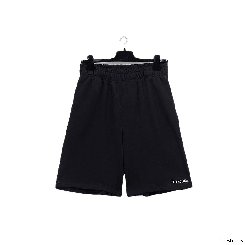 Balenciaga minimalist style black shorts