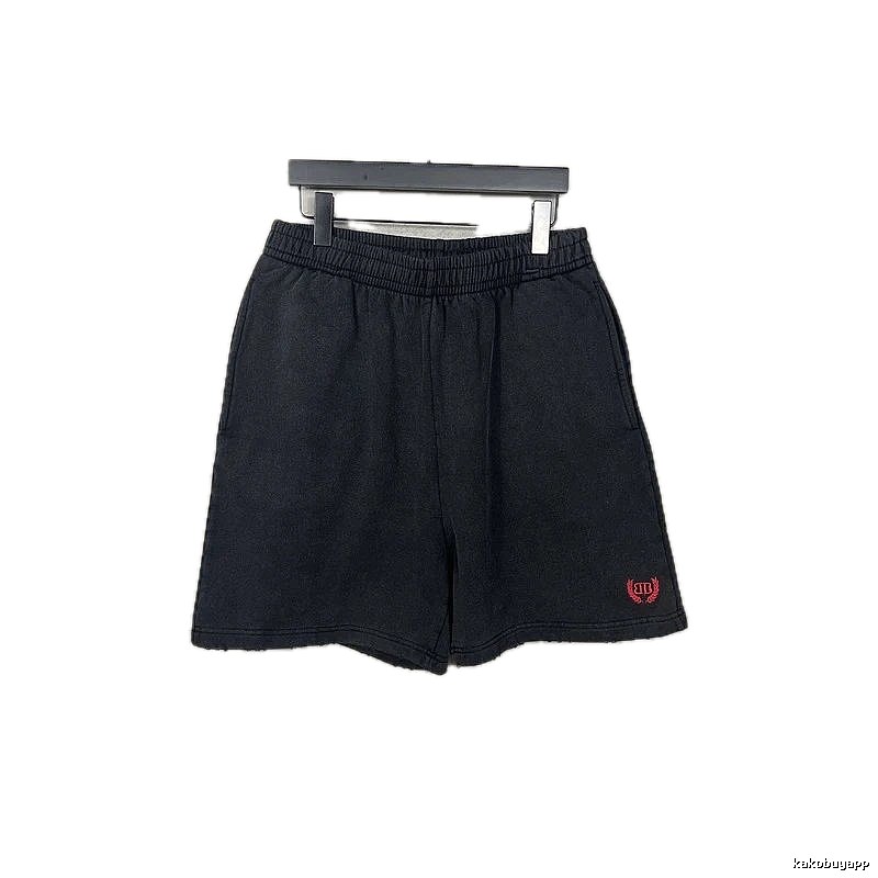 Balenciaga minimalist style black shorts