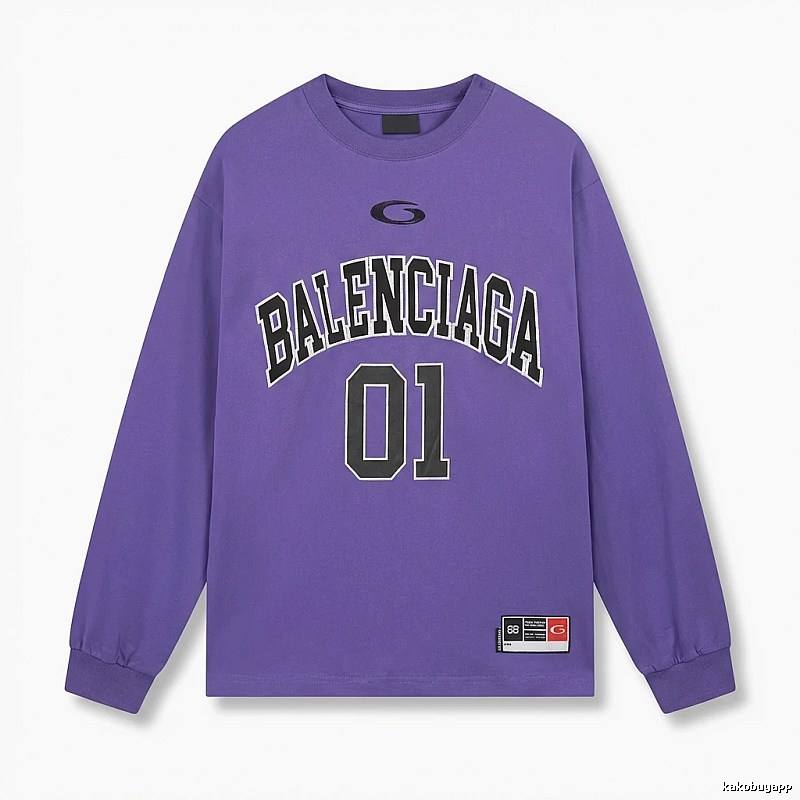 Balenciaga preppy style purple sweatshirt