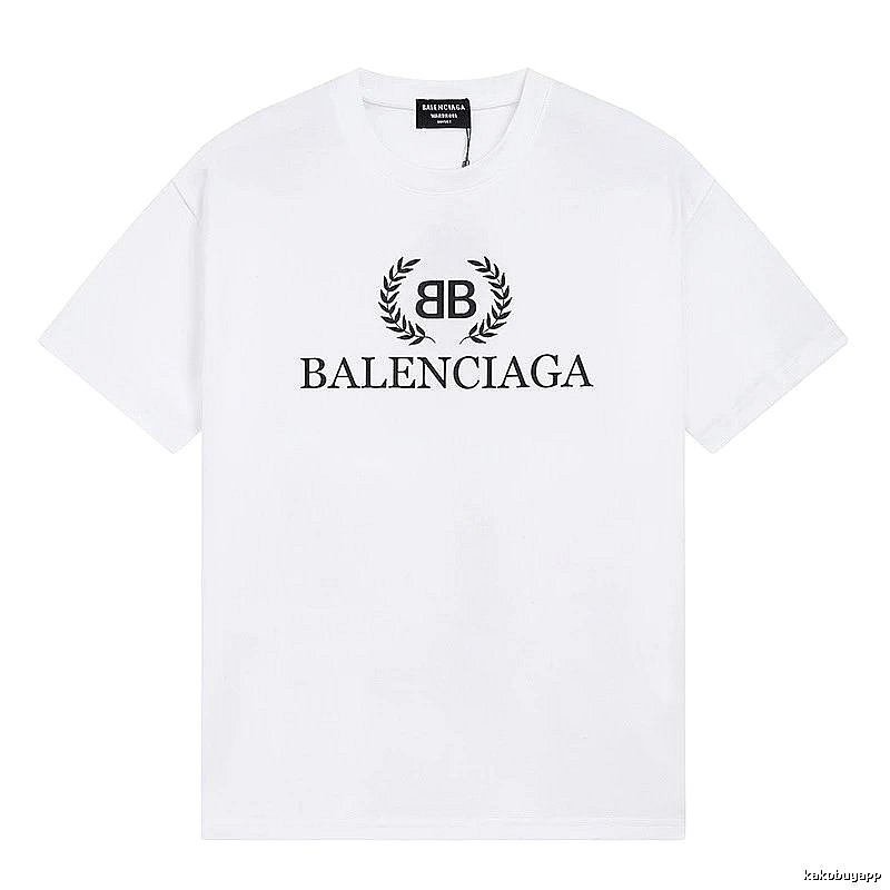 Balenciaga Printed Simple White T-shirt