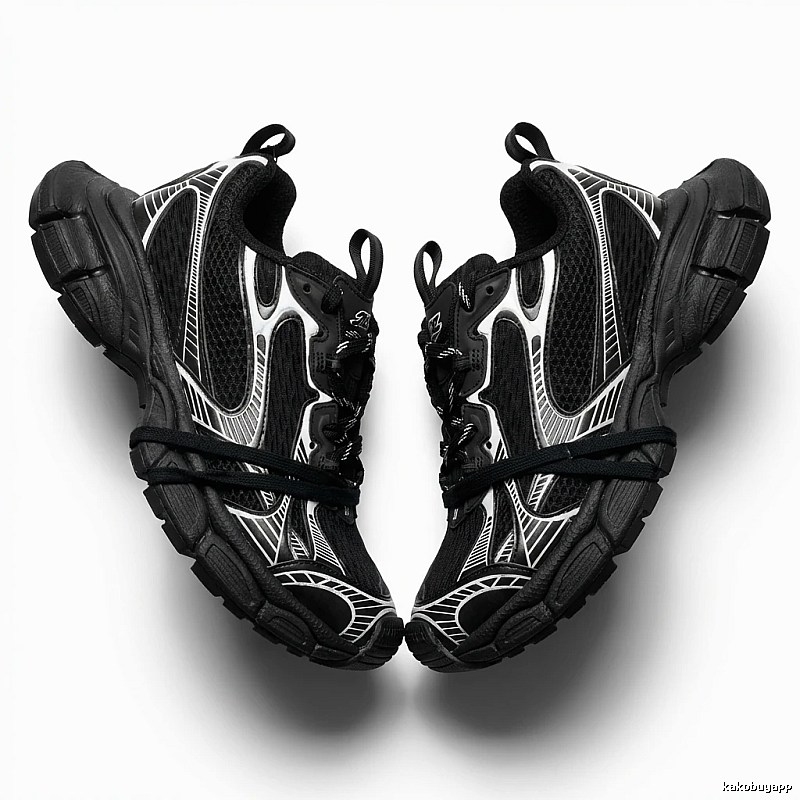 Balenciaga retro black and grey sports shoes